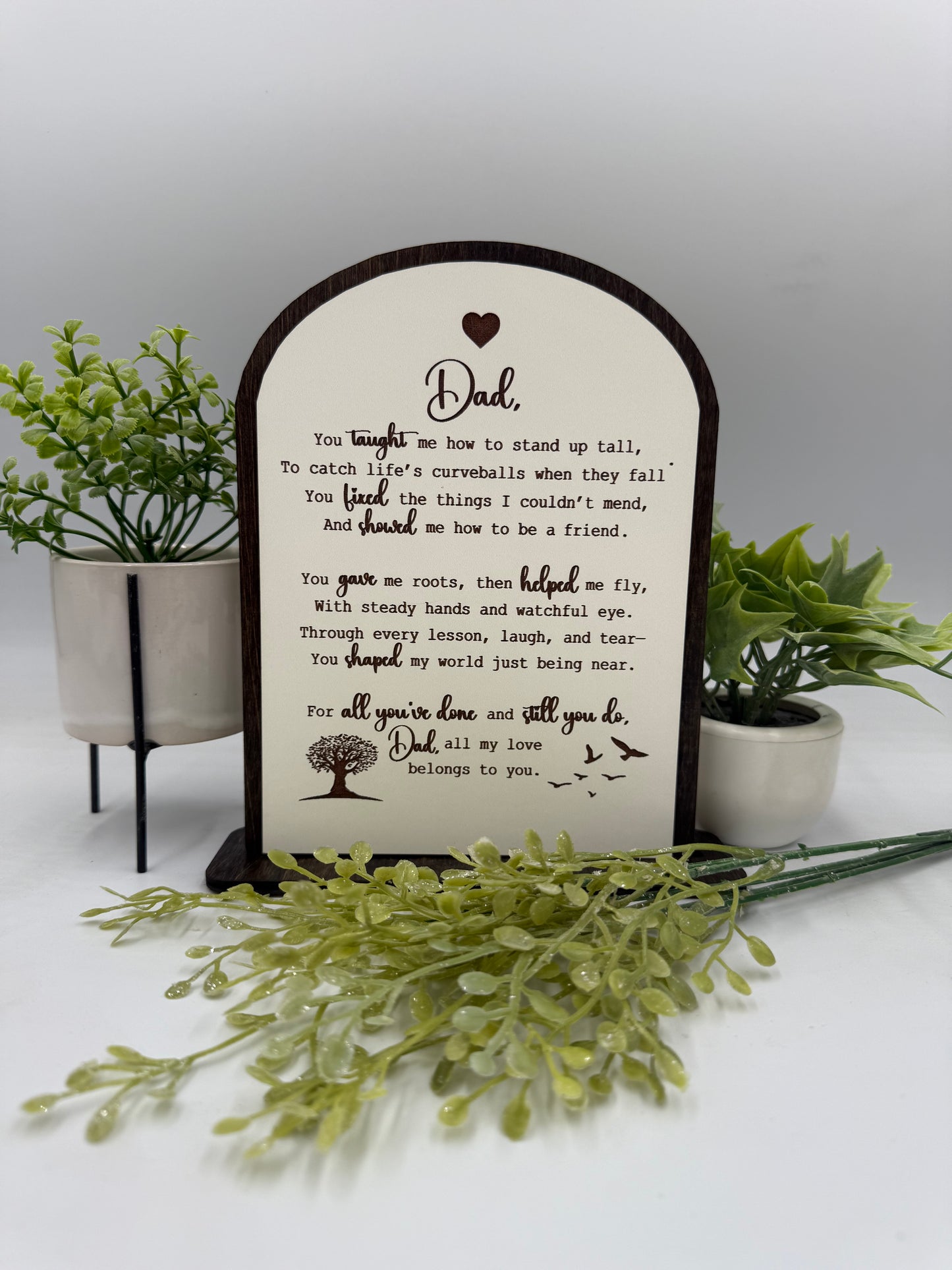 Dad Plaque for Fathers Day - Roots & Wings
