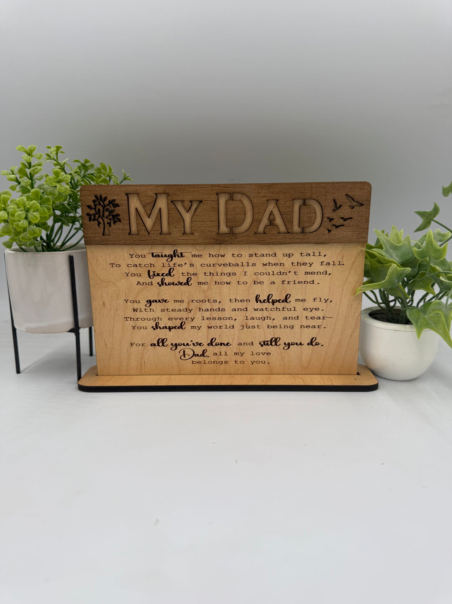 My Dad Fathers Day Wood Desk Plaque