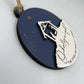 Engraved Nativity Scene Wooden Christmas Ornament: O Holy Night