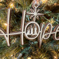 Nativity Christmas Story Wood Religious Christmas Ornament: Love, Hope, Joy
