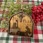 Nativity Barn Scene Ornament Christmas Manger Scene Holiday Tree Decoration