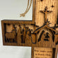 Nativity Cross Scripture with Cross in Background Natural finish 3 layers dimensional Christmas Ornament - Religious Luke 2:11