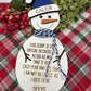 Customizable Snowman Growth Chart Ornament: Baby's First Christmas 2025 Keepsake Gift for Kids