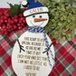Customizable Snowman Growth Chart Ornament: Baby's First Christmas 2025 Keepsake Gift for Kids