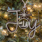Nativity Christmas Story Wood Religious Christmas Ornament: Love, Hope, Joy