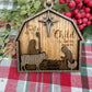 Nativity Barn Scene Ornament Christmas Manger Scene Holiday Tree Decoration
