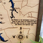 Kentucky Lake & Lake Barkley Wood Wall Map Art Hanging Sign