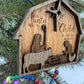 Nativity Barn Scene Ornament Christmas Manger Scene Holiday Tree Decoration
