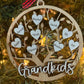 Personalized Grandkids Family Tree Christmas Ornament Customized Laser Cut Wooden Decor Holiday Keepsake