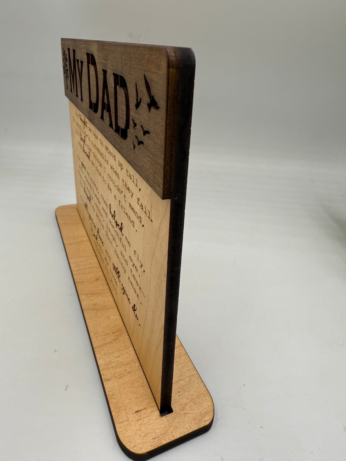 My Dad Fathers Day Wood Desk Plaque