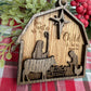 Nativity Barn Scene Ornament Christmas Manger Scene Holiday Tree Decoration
