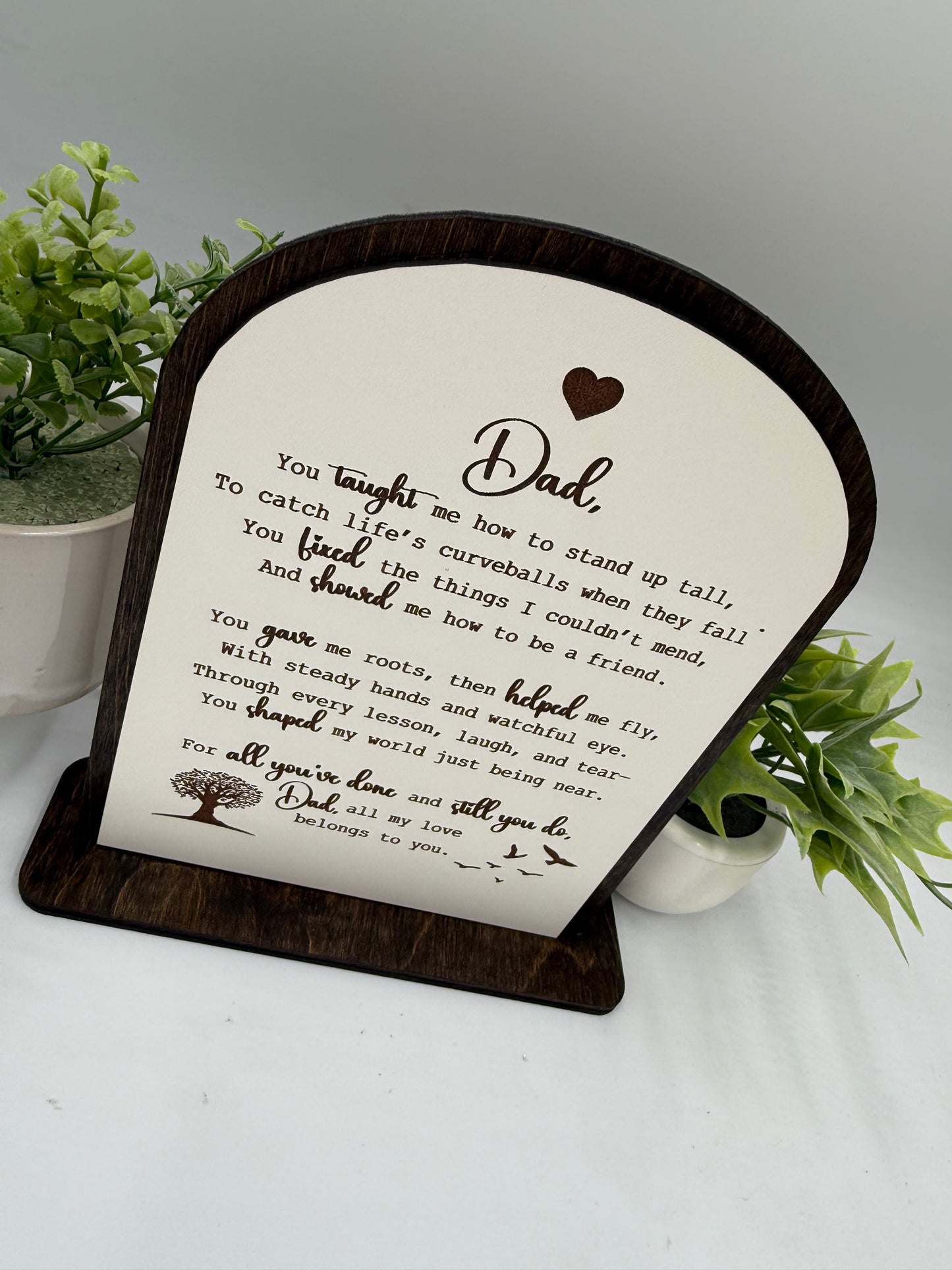 Dad Plaque for Fathers Day - Roots & Wings