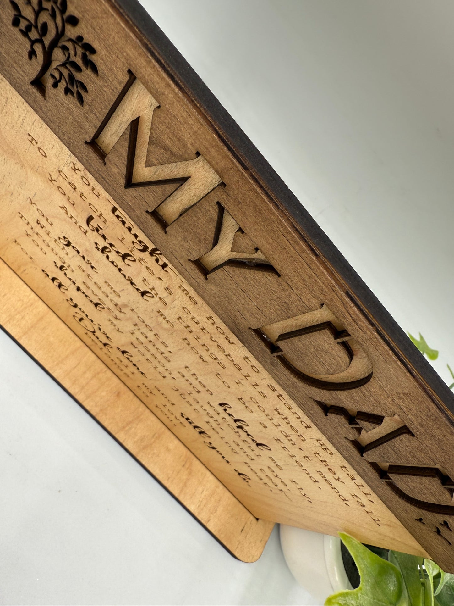 My Dad Fathers Day Wood Desk Plaque