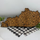 Wood Kentucky County Map Sign KY State Map Wall Art Laser Cut