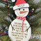 Customizable Snowman Growth Chart Ornament: Baby's First Christmas 2025 Keepsake Gift for Kids