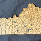 Wood Kentucky County Map Sign KY State Map Wall Art Laser Cut