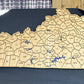 Wood Kentucky County Map Sign KY State Map Wall Art Laser Cut