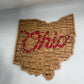 Ohio County Map Sign OH State Map Wood Wall Art Laser Cut