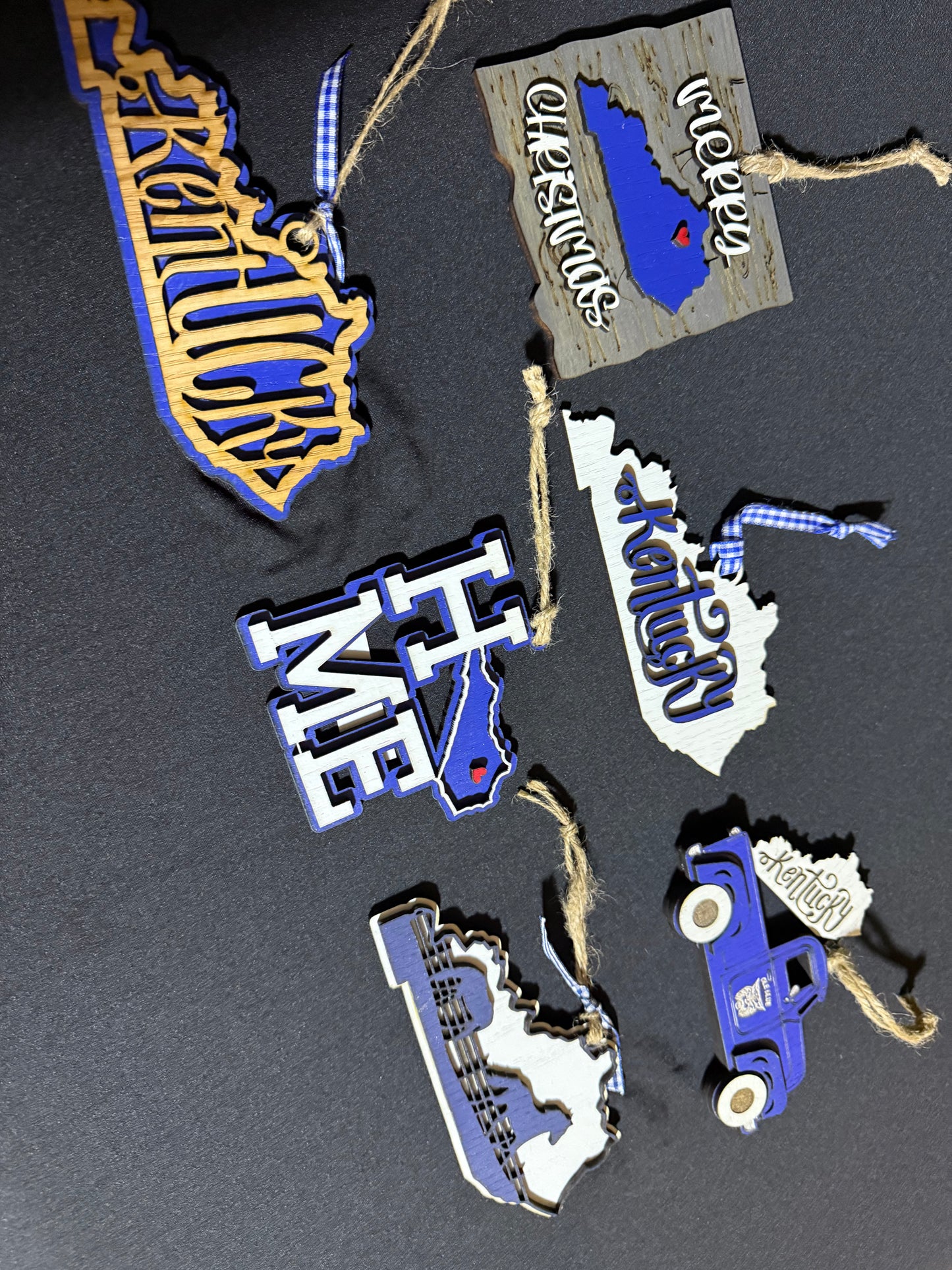 Kentucky Blue & White Ornament Bundle #1