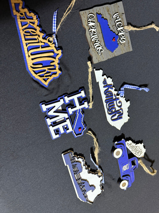 Kentucky Blue & White Ornament Bundle #1