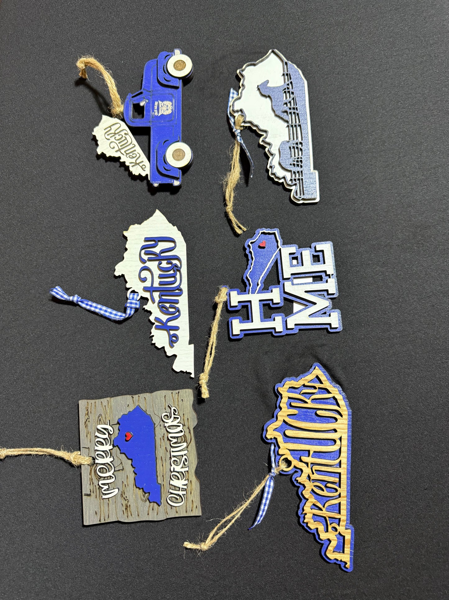 Kentucky Blue & White Ornament Bundle #1