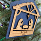 Personalized Nativity Manger Scene Christmas Ornament Rustic Wood  Religious Christian Tree Decoration Baby Jesus Family Keepsake Gift