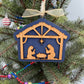 Nativity Manger Scene Christmas Ornament Rustic Wood  Religious Christian Tree Decoration Baby Jesus Family Keepsake Gift
