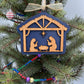 Nativity Manger Scene Christmas Ornament Rustic Wood  Religious Christian Tree Decoration Baby Jesus Family Keepsake Gift