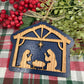 Nativity Manger Scene Christmas Ornament Rustic Wood  Religious Christian Tree Decoration Baby Jesus Family Keepsake Gift