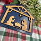 Nativity Manger Scene Christmas Ornament Rustic Wood  Religious Christian Tree Decoration Baby Jesus Family Keepsake Gift