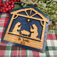 Personalized Nativity Manger Scene Christmas Ornament Rustic Wood  Religious Christian Tree Decoration Baby Jesus Family Keepsake Gift