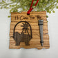 Wooden Baby Jesus Nativity and Nail Christian Christmas Ornament – Laser Cut Religious Holiday Faith Based Decoration