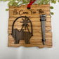 Wooden Baby Jesus Nativity and Nail Christian Christmas Ornament – Laser Cut Religious Holiday Faith Based Decoration