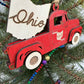 Ohio Old Truck State Pride Red Christmas Ornament Tree Decor