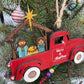 Nativity Old Red Truck Religious Christmas Ornament Manger Scene Tree Decor