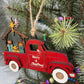 Nativity Old Red Truck Religious Christmas Ornament Manger Scene Tree Decor