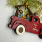 Nativity Old Red Truck Religious Christmas Ornament Manger Scene Tree Decor