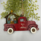 Nativity Old Red Truck Religious Christmas Ornament Manger Scene Tree Decor