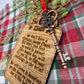 Santa’s Magic Key Ornament | Laser Engraved Wood Tag & Metal Key | No Chimney Christmas Tradition for Kids