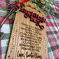Santa’s Magic Key Doorknob Hanger | Laser Engraved Wood Tag & Metal Key | No Chimney Christmas Tradition for Kids
