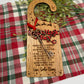 Santa’s Magic Key Doorknob Hanger | Laser Engraved Wood Tag & Metal Key | No Chimney Christmas Tradition for Kids