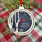 Personalized Cardinal Memorial Ornament: Laser Engraved Wood, In Loving Memory - Bereavement Funeral Keepsake
