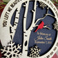 Personalized Cardinal Memorial Ornament: Laser Engraved Wood, In Loving Memory - Bereavement Funeral Keepsake