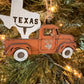 Texas Old Truck State Pride Big Tex Orange Christmas Ornament Tree Decor