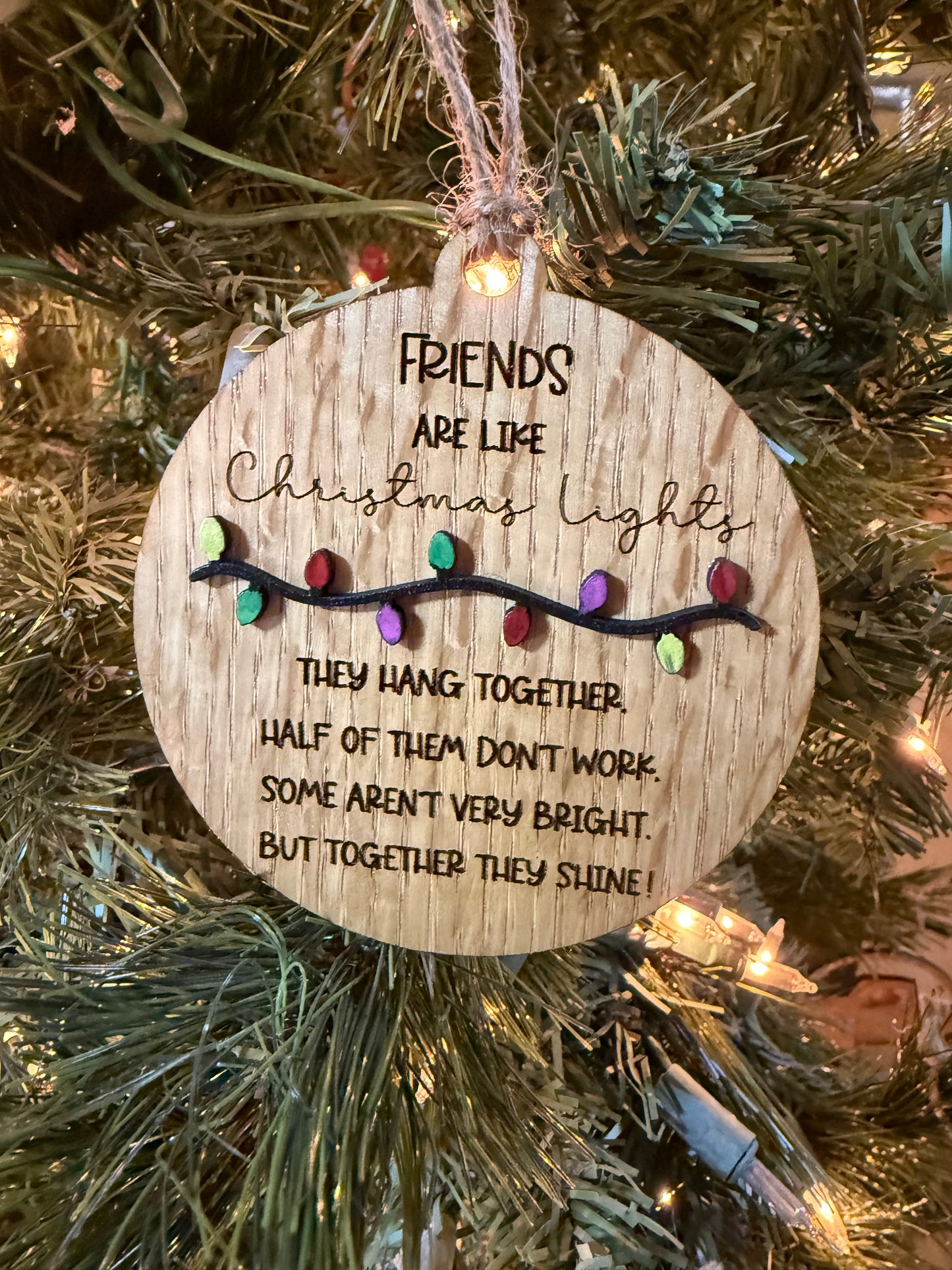 Friendship Christmas Lights Ornament Gift for Your Friends