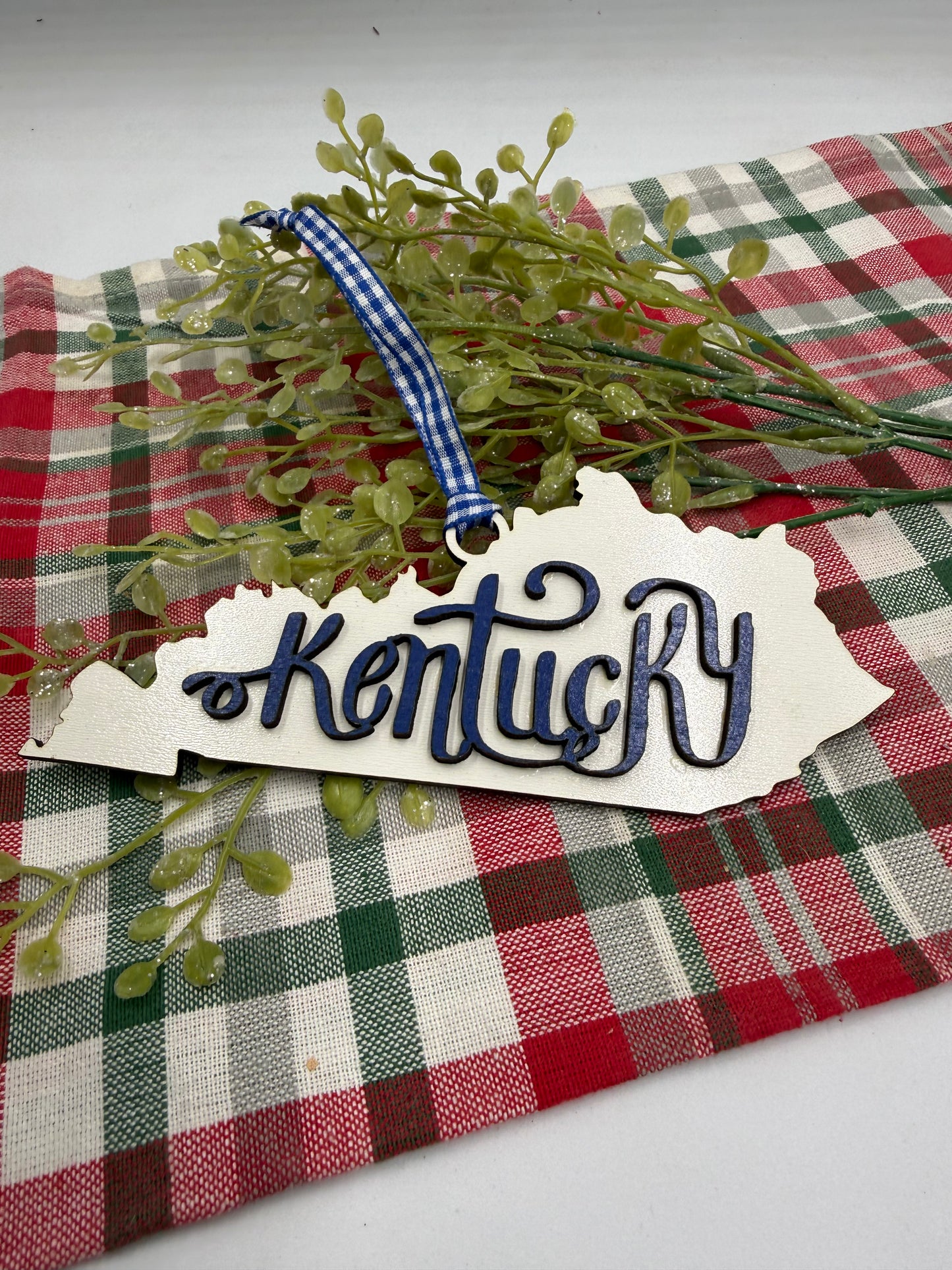 Kentucky Blue & White Christmas Ornament for your Kentucky Tree!
