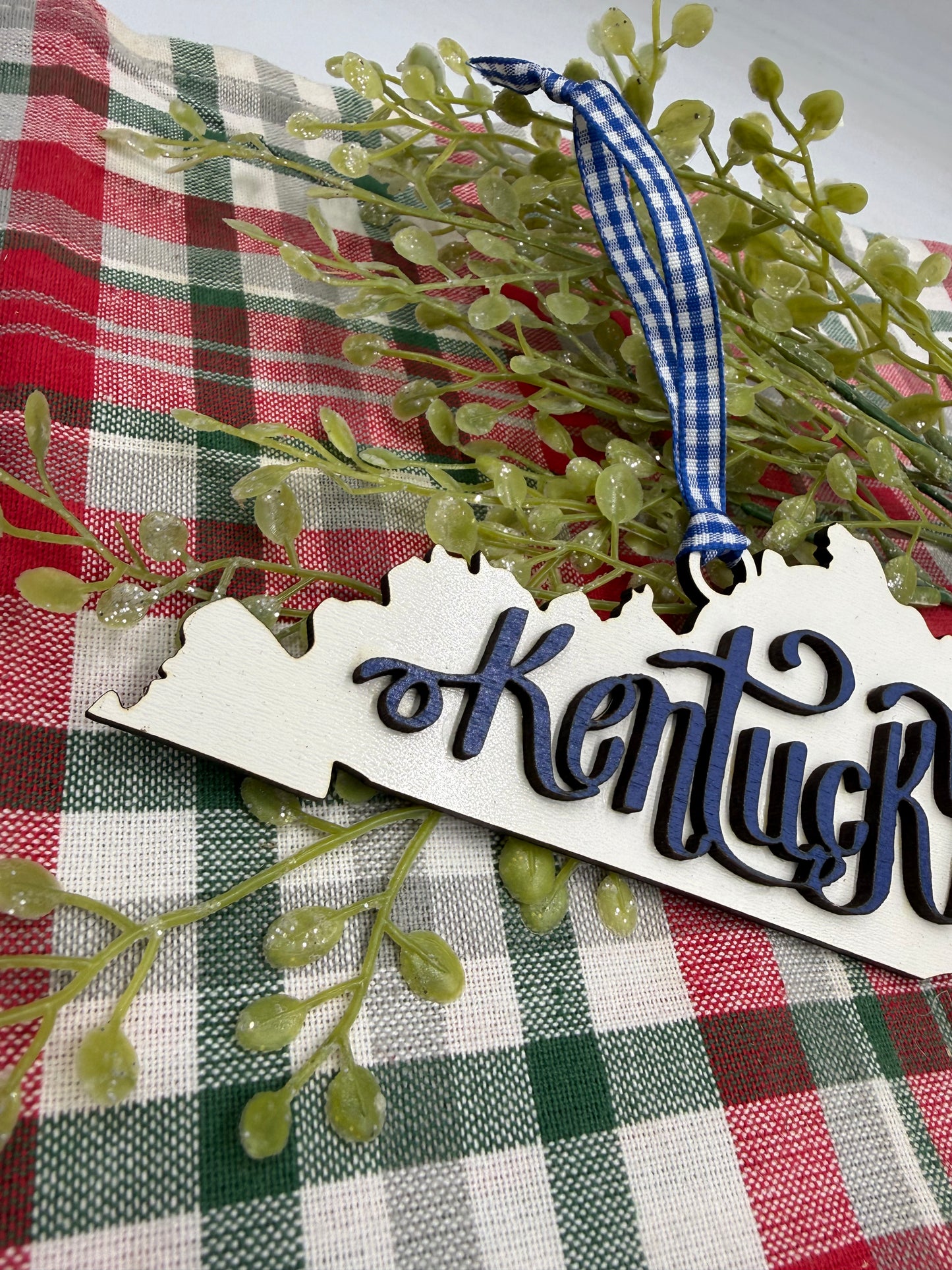 Kentucky Blue & White Christmas Ornament for your Kentucky Tree!