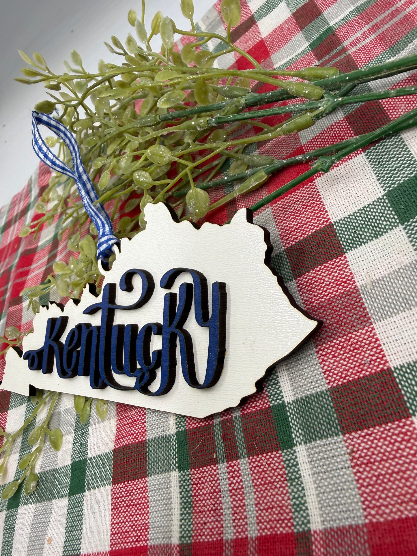 Kentucky Blue & White Christmas Ornament for your Kentucky Tree!