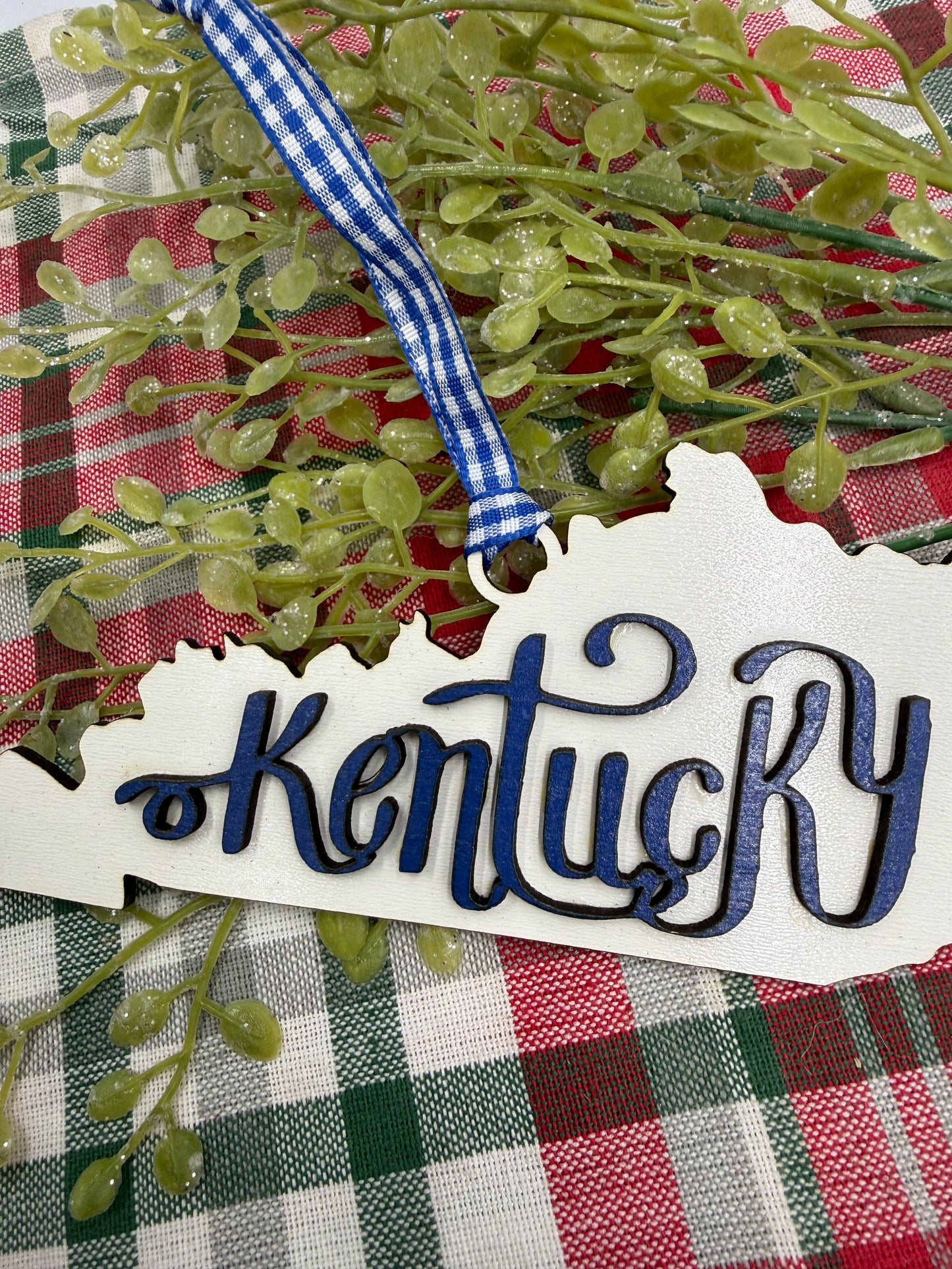 Kentucky Blue & White Christmas Ornament for your Kentucky Tree!