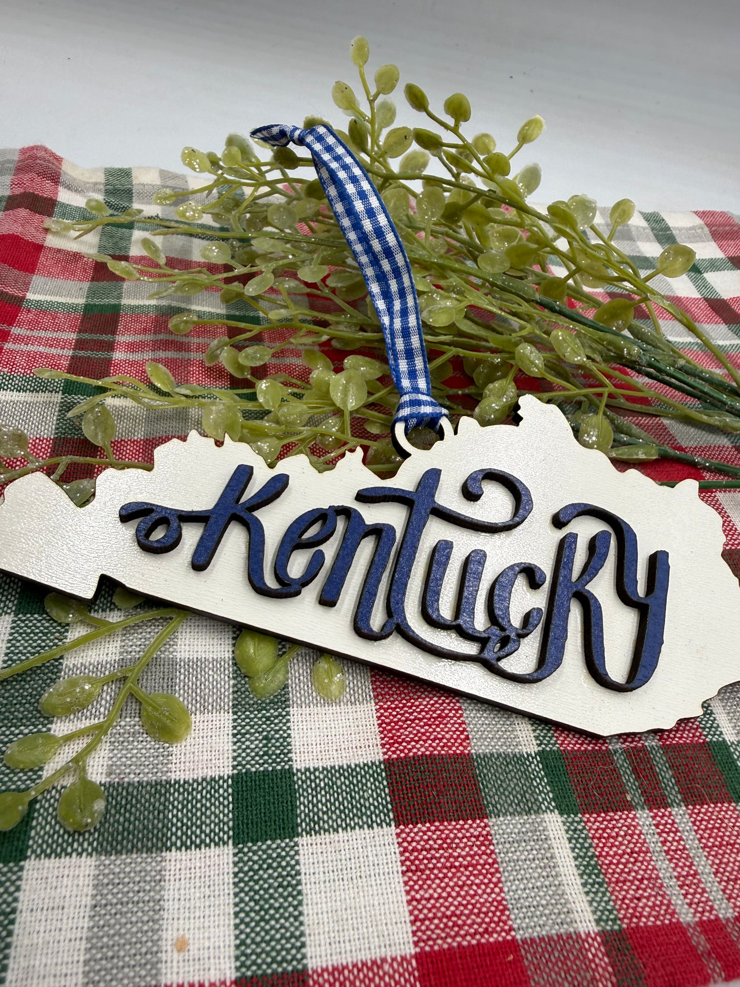 Kentucky Blue & White Christmas Ornament for your Kentucky Tree!